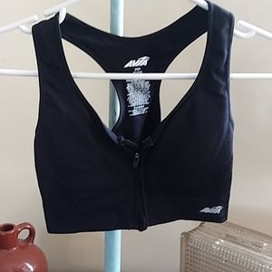 Ladies black sports bra